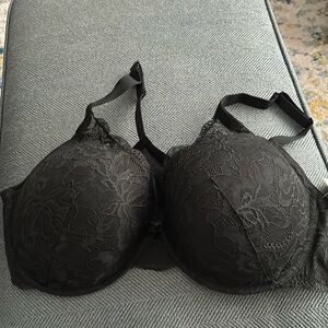 NWT 46D Auden black plunge coverage push-up bra